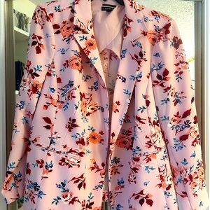 Lane Bryant Size 24 Pink floral blazer